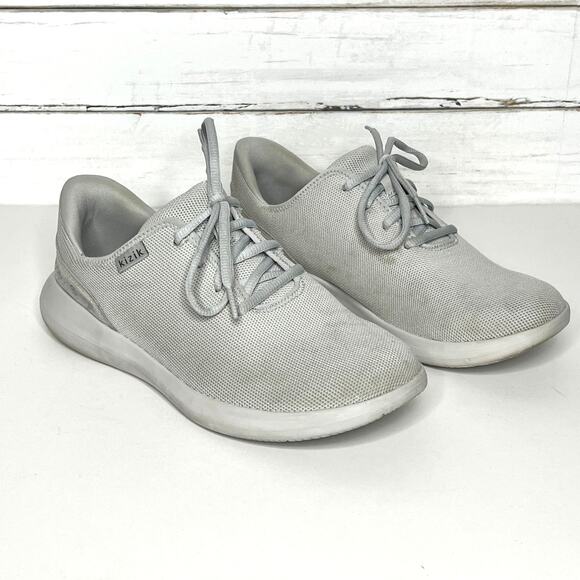 Kizik Madrid Eco Knit Pebble Grey Sneakers Women's Shoe Size 9.5 - Picture 1 of 12